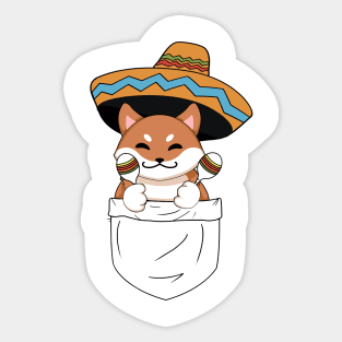 Cinco De Mayo Dog Pocket Sticker